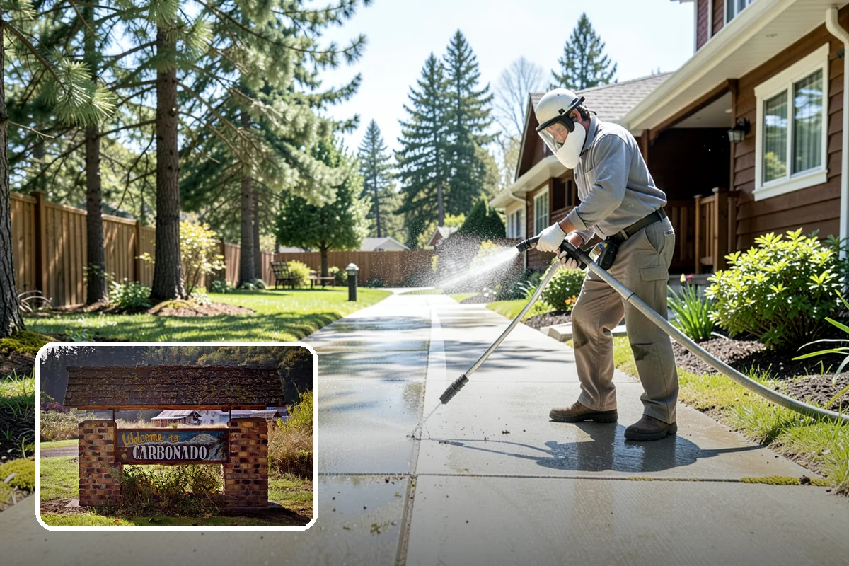 Front Walkway Washing in Carbonado, Pierce County, WA - Boosts curb appeal along the primary approach