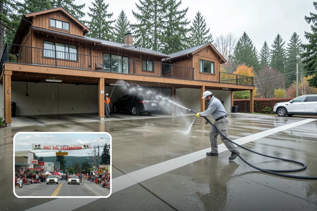 Front Walkway Washing in Carnation, King County, WA - Boosts curb appeal along the primary approach