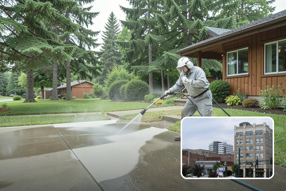 Front Walkway Washing in Everett, Snohomish County, WA - Boosts curb appeal along the primary approach