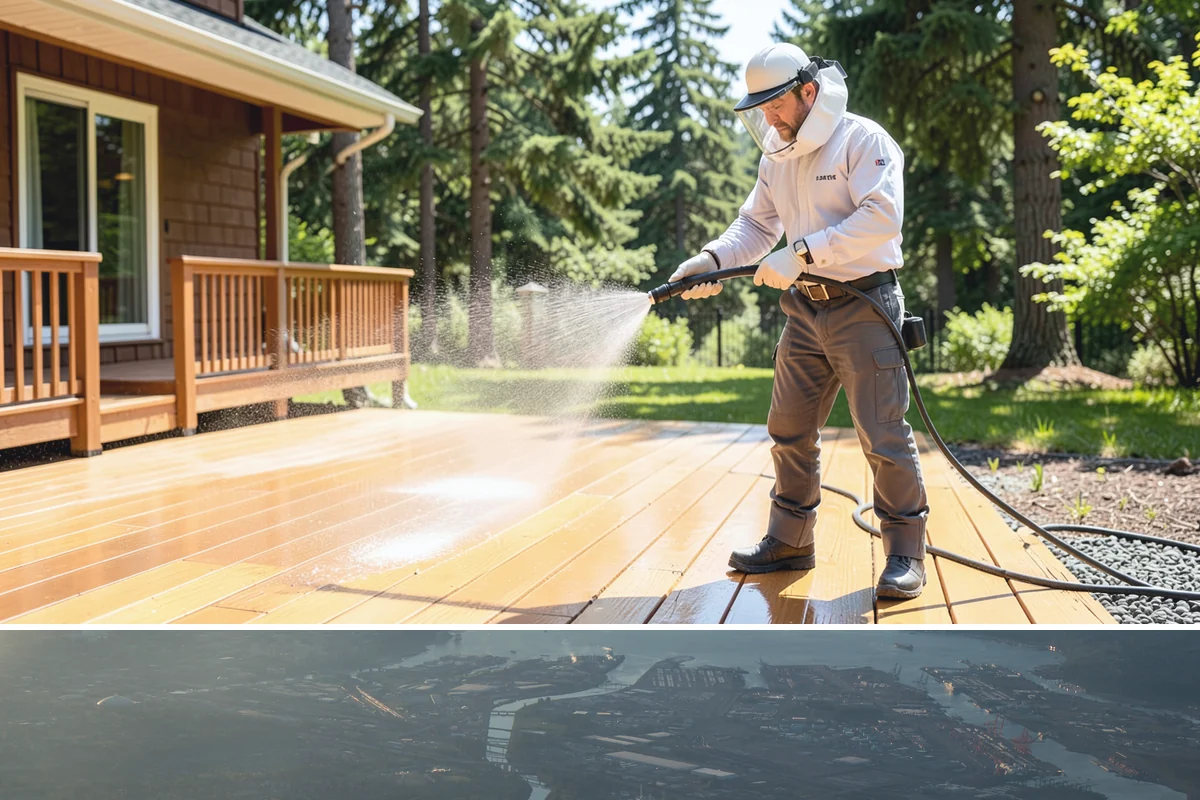 Front Walkway Washing in Fife, Pierce County, WA - Front walkways look best cleaned in early summer and again in fall after needle drop.