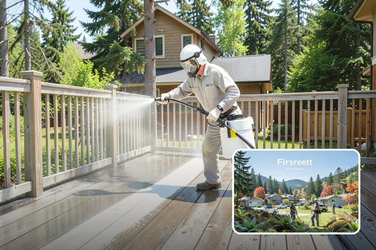 Front Walkway Washing in Fircrest, Pierce County, WA - Boosts curb appeal along the primary approach