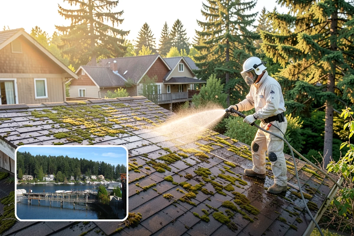 Front Walkway Washing in Gig Harbor, Pierce County, WA - Boosts curb appeal along the primary approach