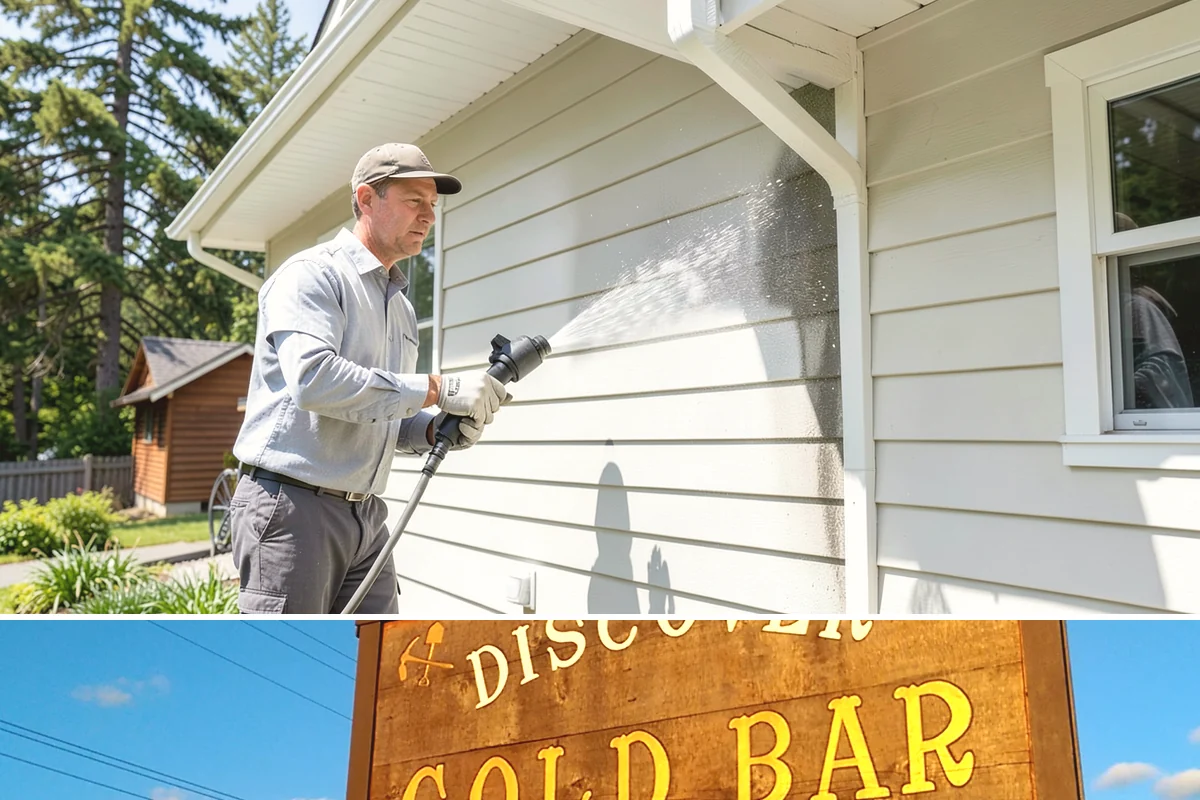 Front Walkway Washing in Gold Bar, Snohomish County, WA - Front walkways look best cleaned in early summer and again in fall after needle drop.