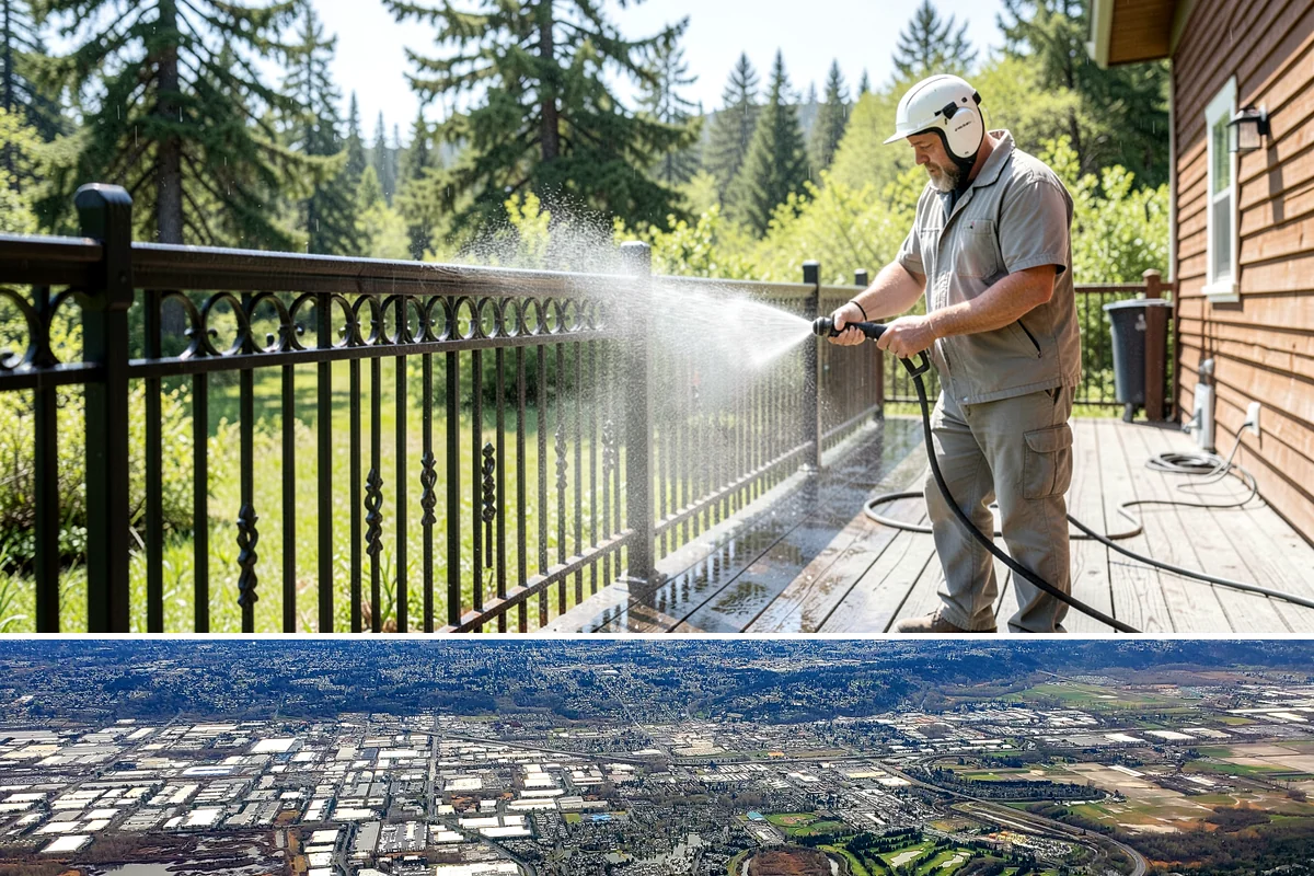 Front Walkway Washing in Kent, King County, WA - Front walkways look best cleaned in early summer and again in fall after needle drop.