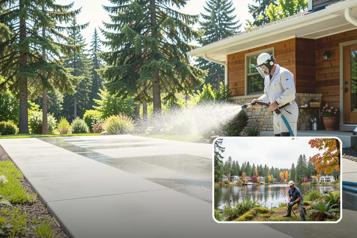 Front Walkway Washing in La Conner, Skagit County, WA - Boosts curb appeal along the primary approach
