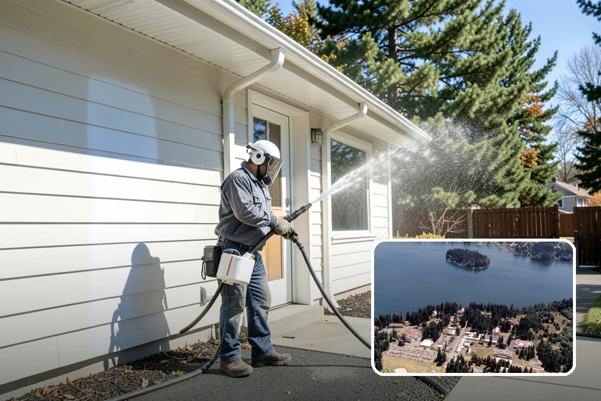 Front Walkway Washing in Lakewood, Pierce County, WA - Boosts curb appeal along the primary approach