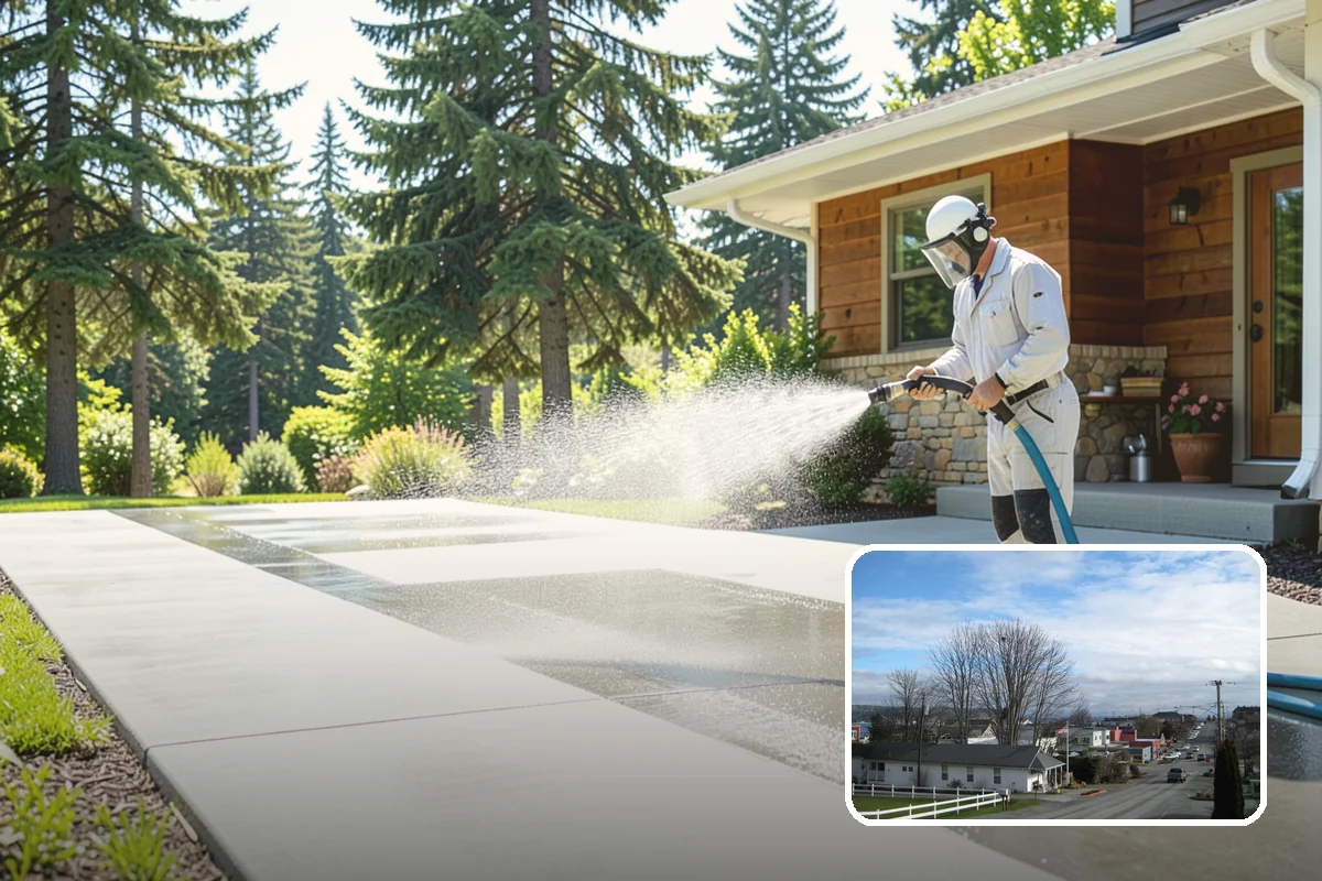 Front Walkway Washing in Langley, Island County, WA - Boosts curb appeal along the primary approach