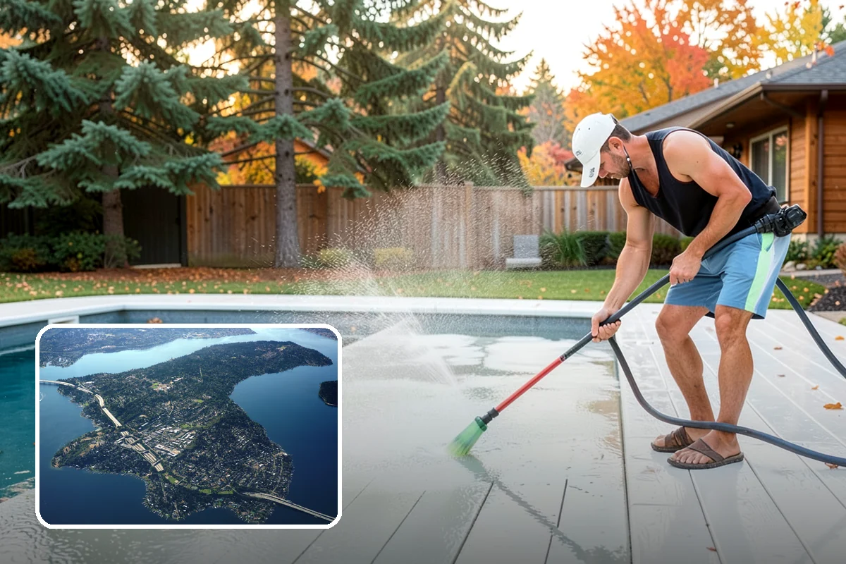Front Walkway Washing in Mercer Island, King County, WA - Boosts curb appeal along the primary approach