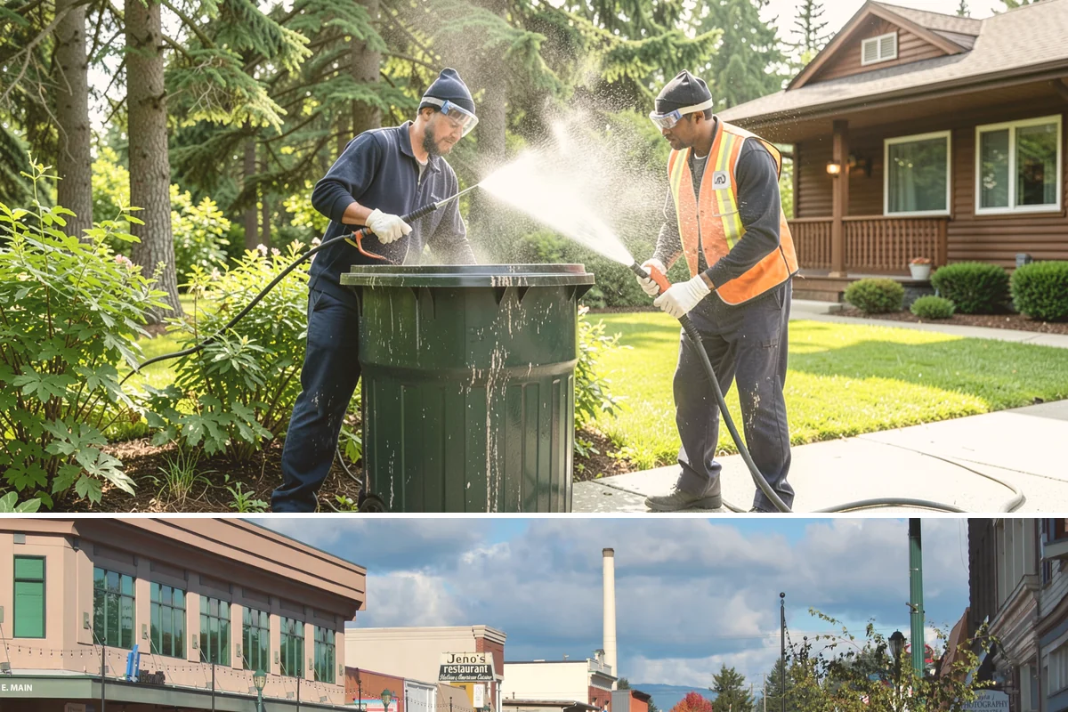 Front Walkway Washing in Monroe, Snohomish County, WA - Front walkways look best cleaned in early summer and again in fall after needle drop.