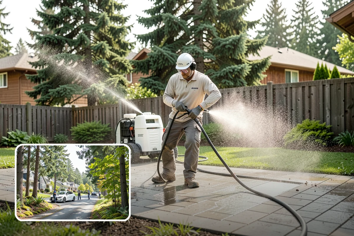 Front Walkway Washing in Normandy Park, King County, WA - Boosts curb appeal along the primary approach