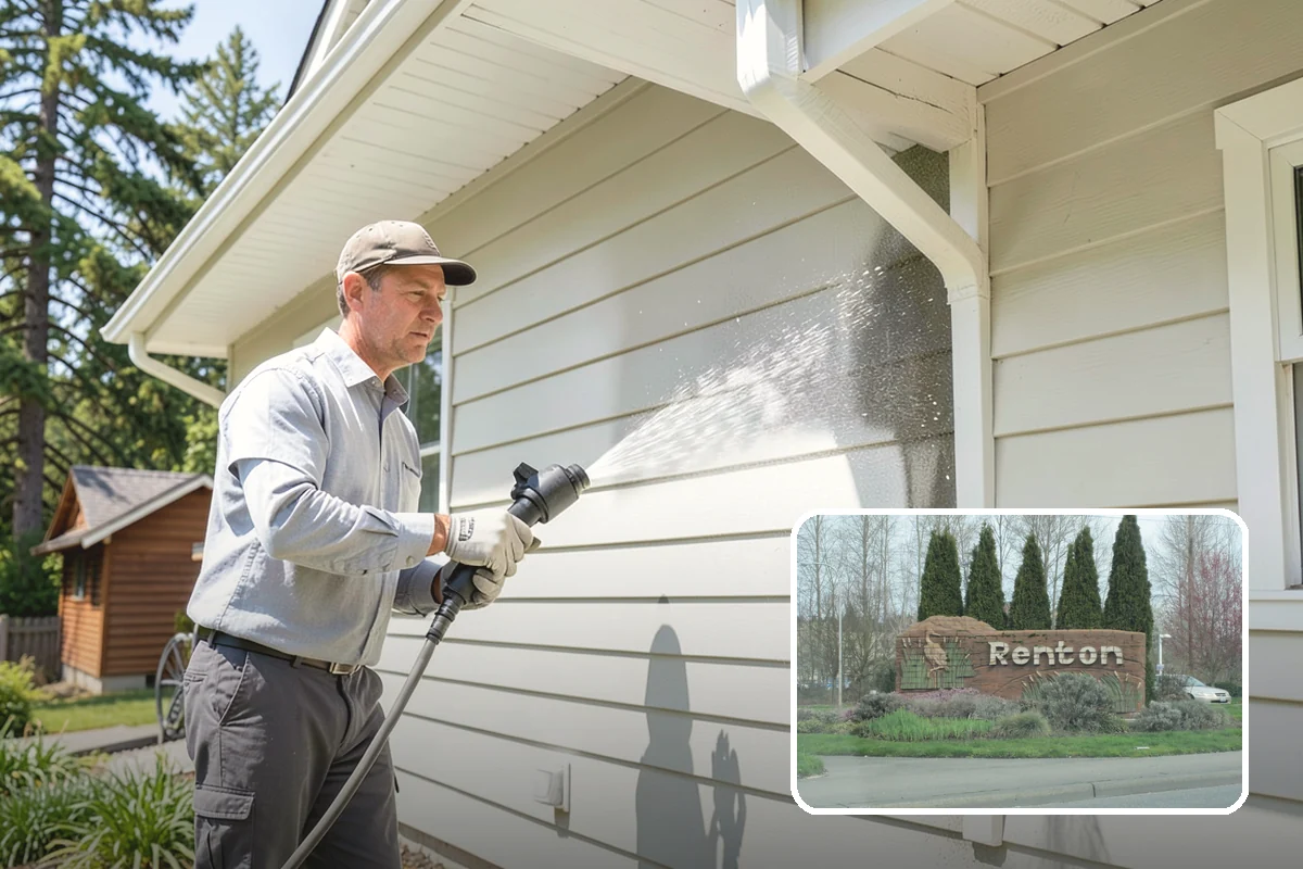 Front Walkway Washing in Renton, King County, WA - Boosts curb appeal along the primary approach