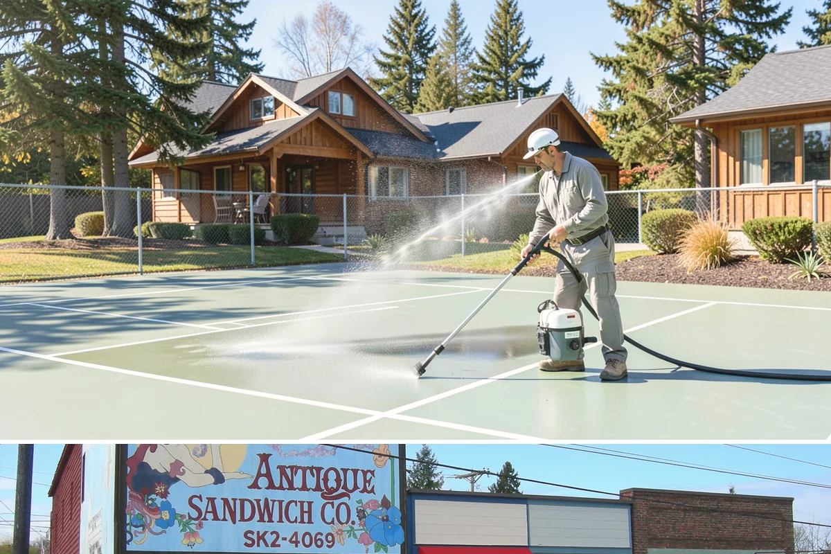Front Walkway Washing in Ruston, Pierce County, WA - Front walkways look best cleaned in early summer and again in fall after needle drop.