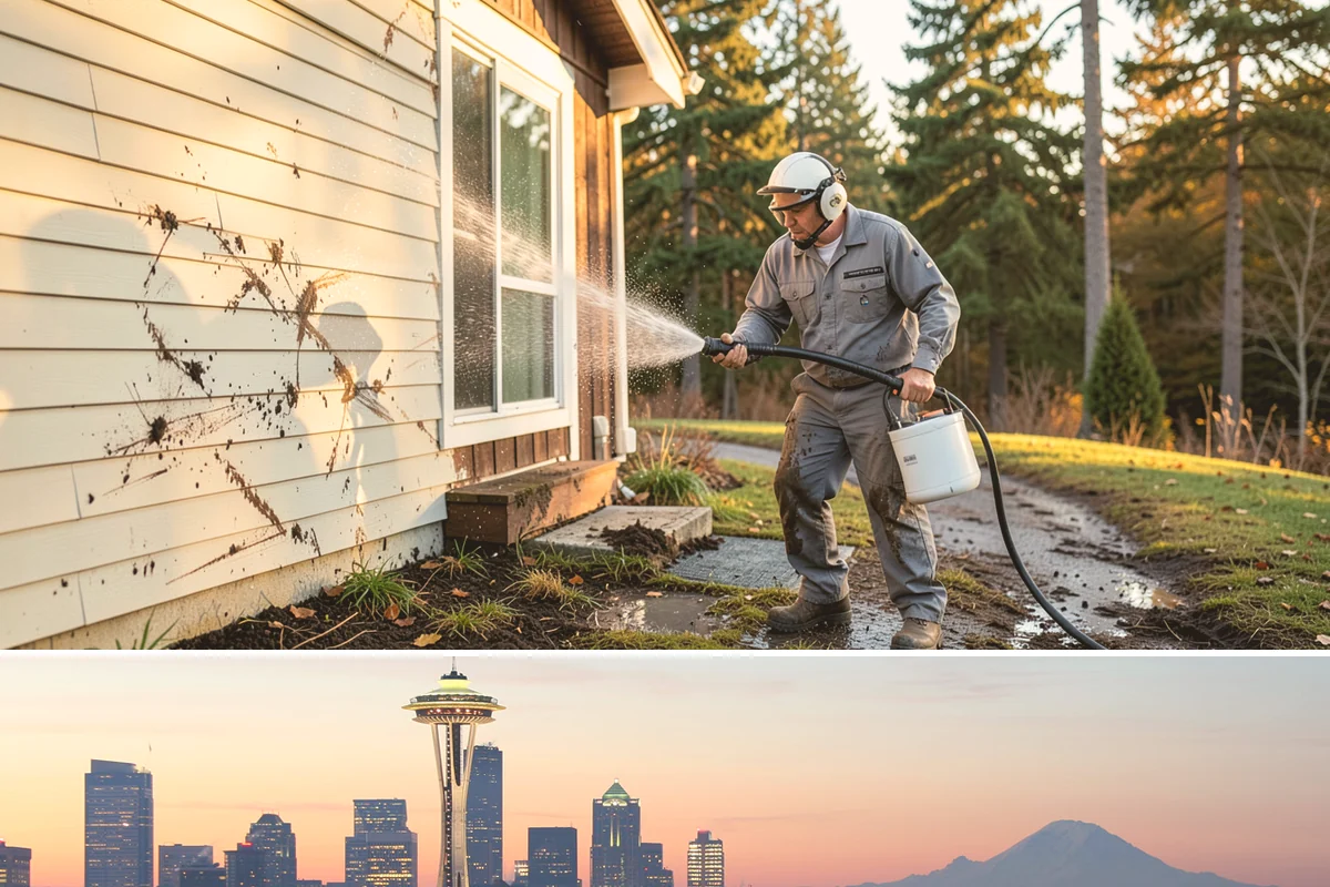 Front Walkway Washing in Seattle, King County, WA - Front walkways look best cleaned in early summer and again in fall after needle drop.