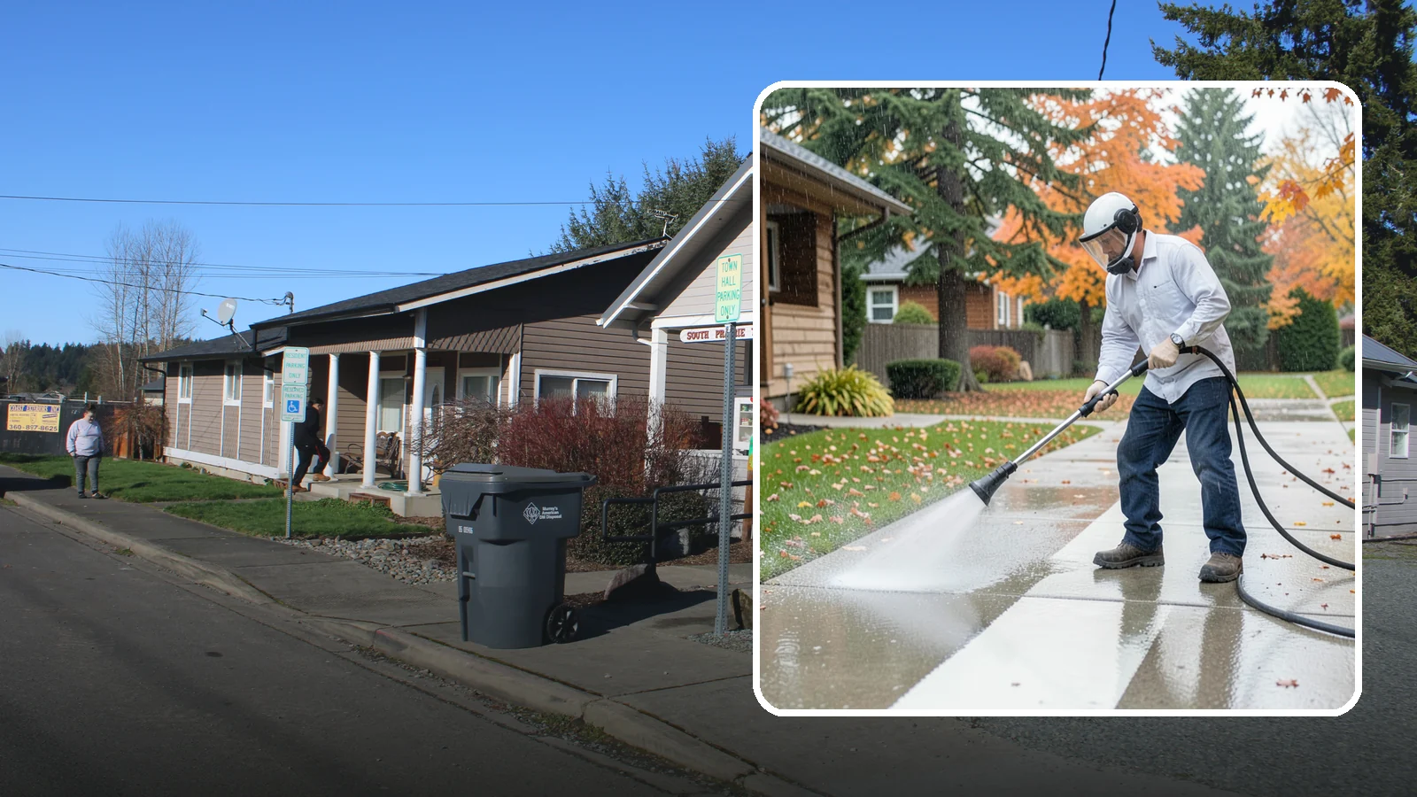 Front Walkway Washing in South Prairie, Pierce County, WA - Wash the main front walkway to lift the leading edge of your home's curb appeal.