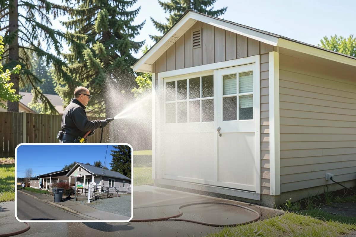 Front Walkway Washing in South Prairie, Pierce County, WA - Boosts curb appeal along the primary approach