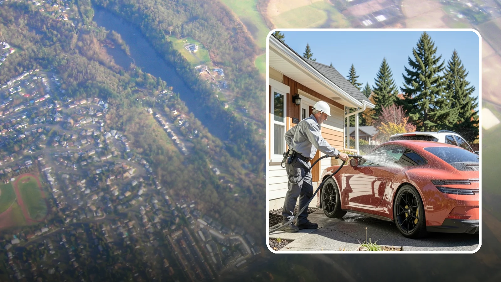Full Exterior Cleaning Package in Algona, King County, WA - We clean every exterior surface, from roof and siding to driveway and walkways, for a top-to-bottom property reset.