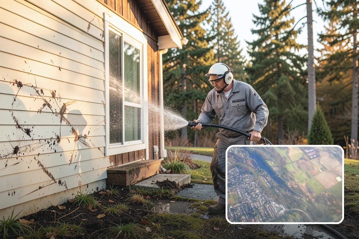 Full Exterior Cleaning Package in Algona, King County, WA - Covers the entire exterior in one coordinated project