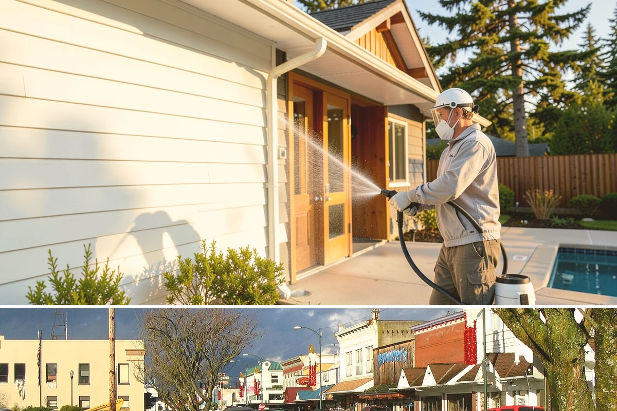Full Exterior Cleaning Package in Arlington, Snohomish County, WA - A summer booking gives the whole property time to dry between stages and hold its clean finish.