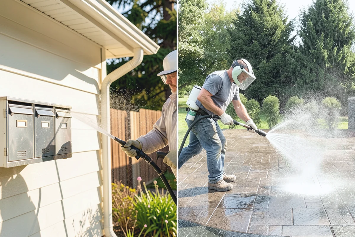 Full Exterior Cleaning Package in Auburn, King County, WA - Soft wash the roof and treat moss and streaking