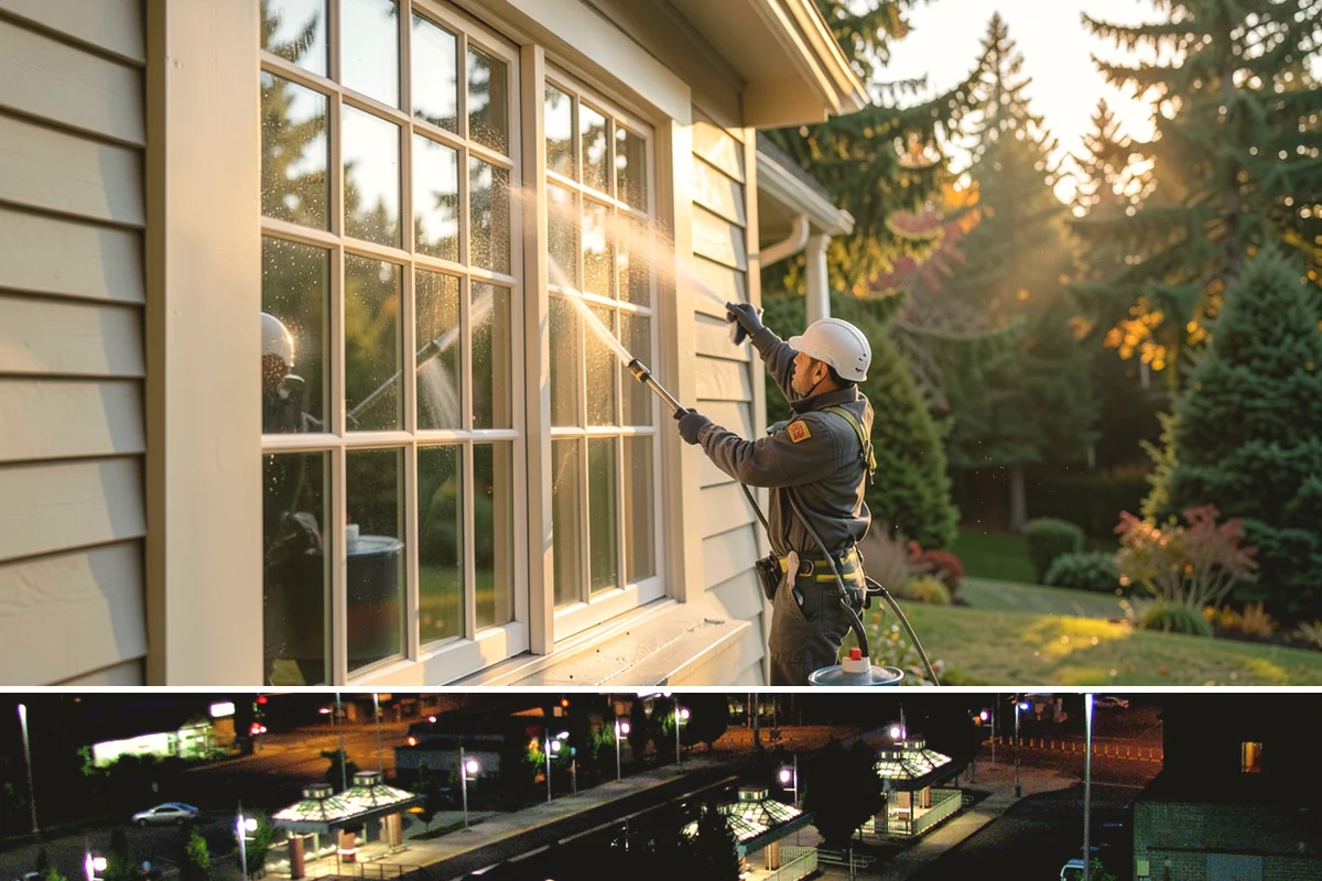 Full Exterior Cleaning Package in Auburn, King County, WA - A summer booking gives the whole property time to dry between stages and hold its clean finish.