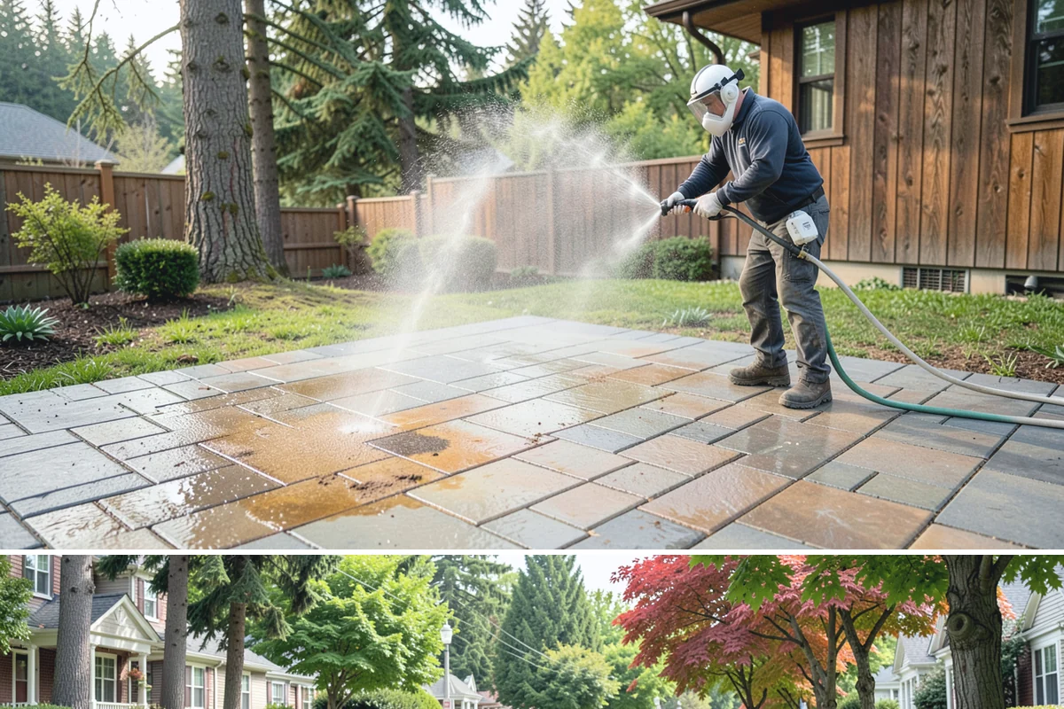 Full Exterior Cleaning Package in Beaux Arts Village, King County, WA - A summer booking gives the whole property time to dry between stages and hold its clean finish.