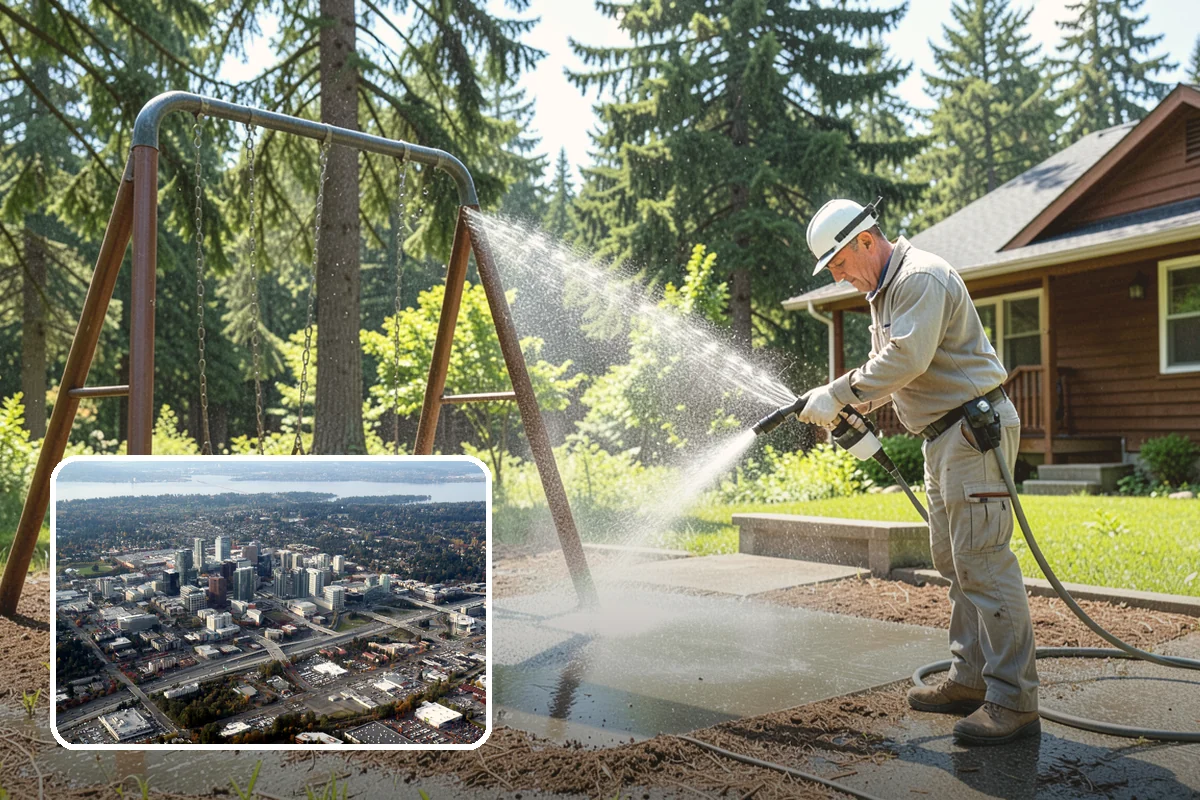 Full Exterior Cleaning Package in Bellevue, King County, WA - Covers the entire exterior in one coordinated project