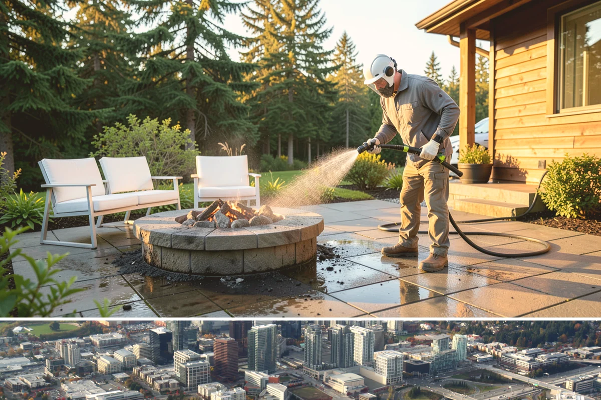 Full Exterior Cleaning Package in Bellevue, King County, WA - A summer booking gives the whole property time to dry between stages and hold its clean finish.