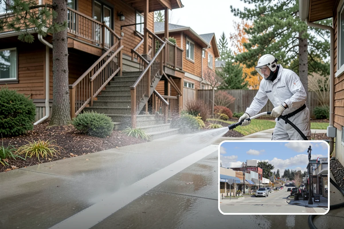 Full Exterior Cleaning Package in Bothell, King County, WA - Covers the entire exterior in one coordinated project