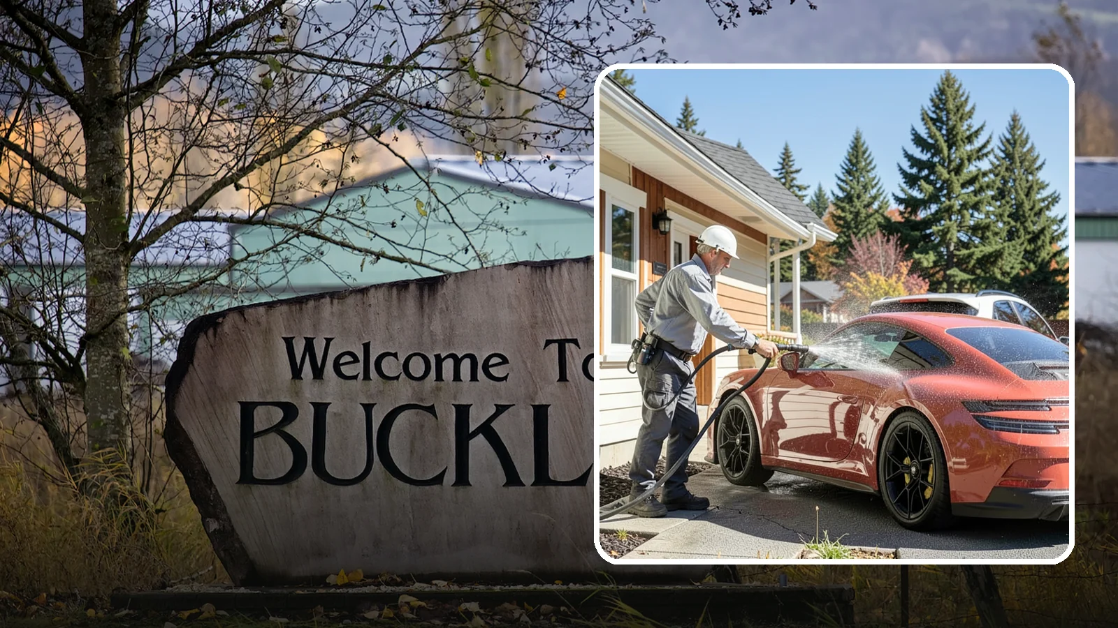 Full Exterior Cleaning Package in Buckley, Pierce County, WA - We clean every exterior surface, from roof and siding to driveway and walkways, for a top-to-bottom property reset.