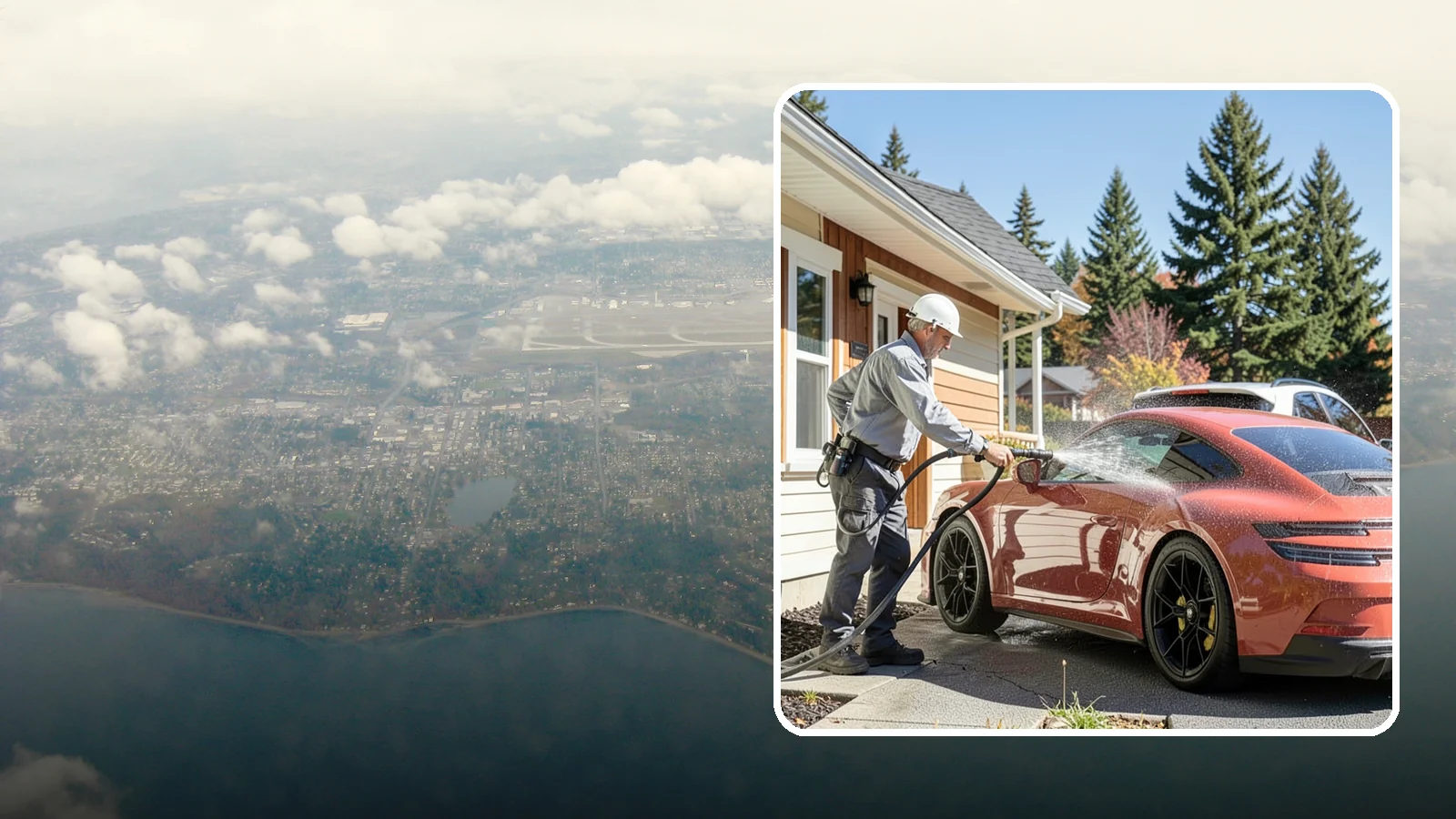 Full Exterior Cleaning Package in Burien, King County, WA - We clean every exterior surface, from roof and siding to driveway and walkways, for a top-to-bottom property reset.