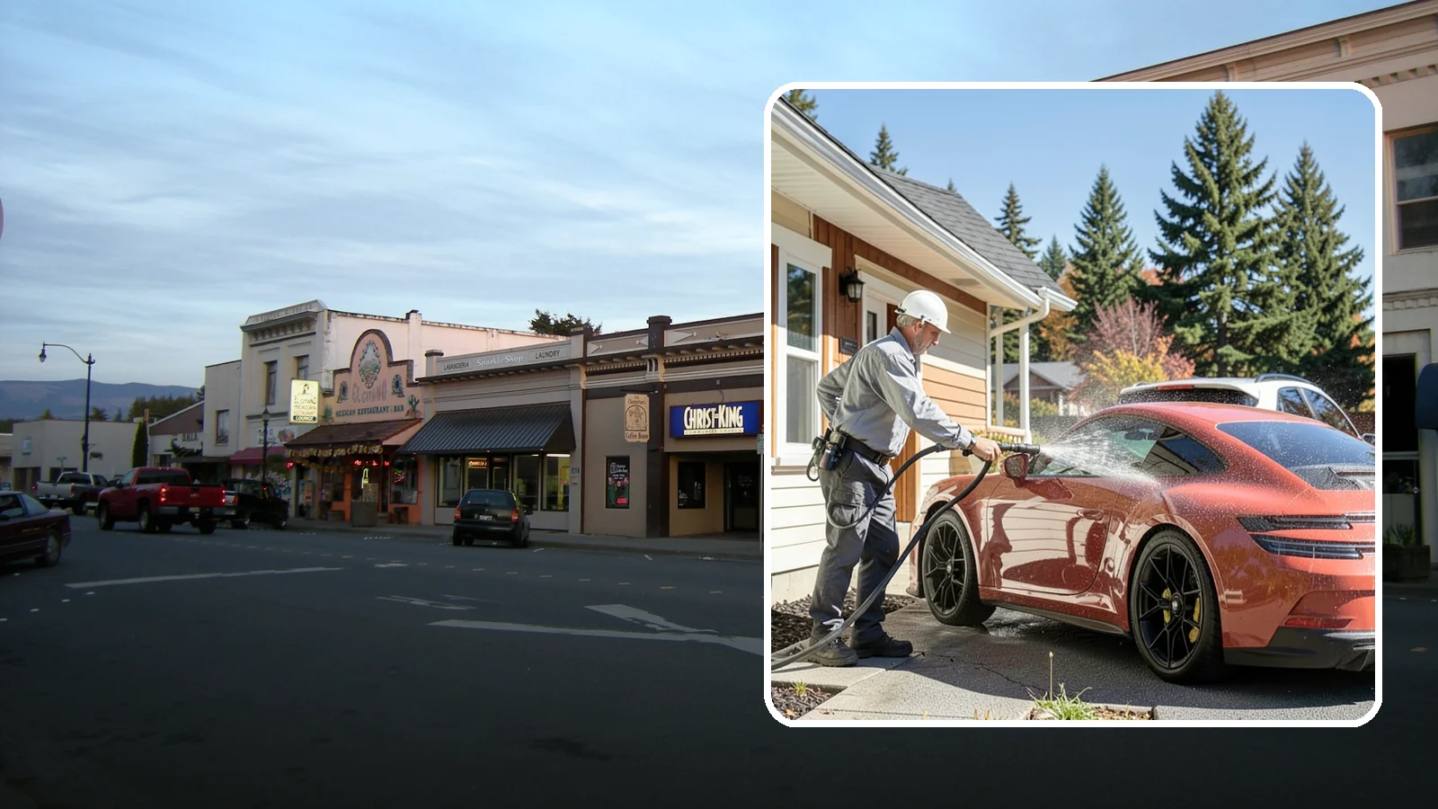 Full Exterior Cleaning Package in Burlington, Skagit County, WA - We clean every exterior surface, from roof and siding to driveway and walkways, for a top-to-bottom property reset.