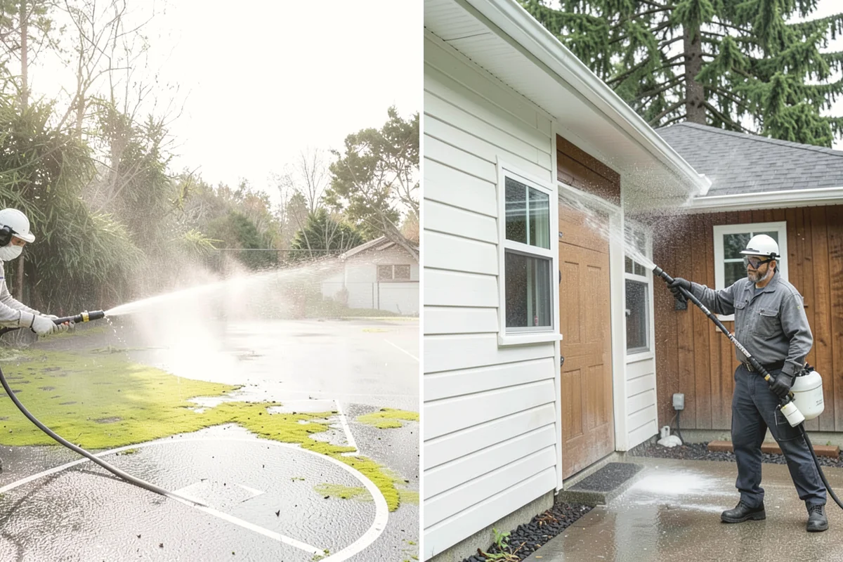 Full Exterior Cleaning Package in Burlington, Skagit County, WA - Soft wash the roof and treat moss and streaking
