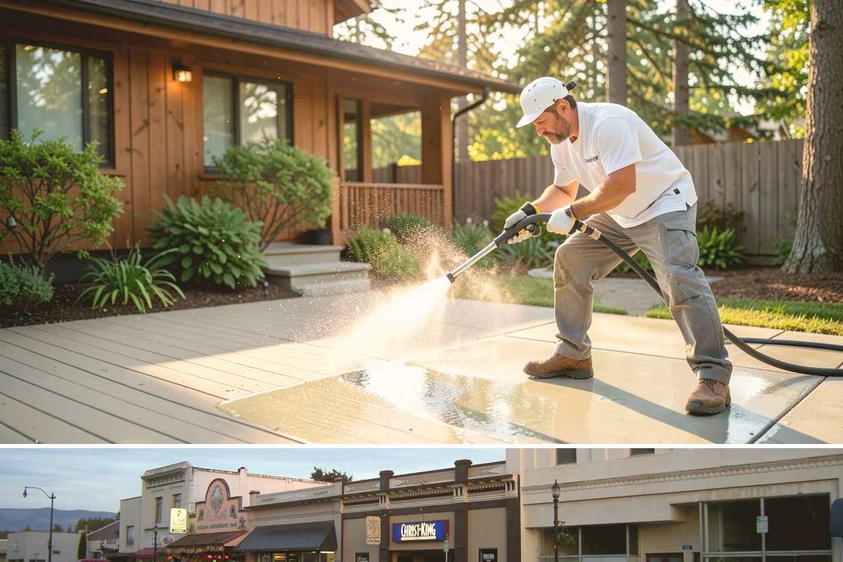 Full Exterior Cleaning Package in Burlington, Skagit County, WA - A summer booking gives the whole property time to dry between stages and hold its clean finish.