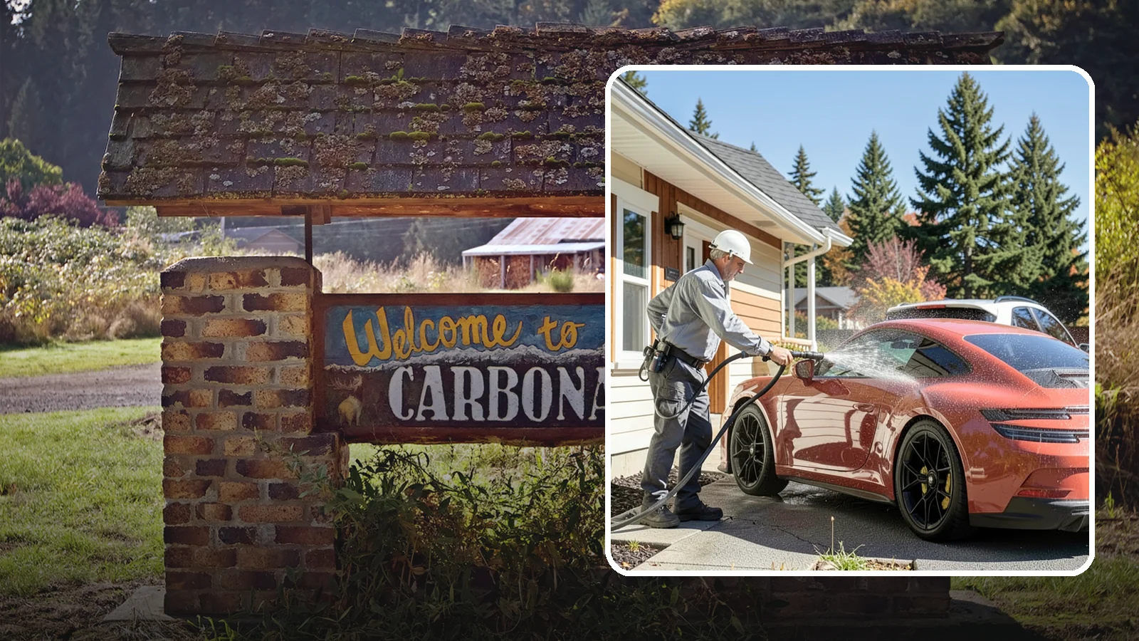 Full Exterior Cleaning Package in Carbonado, Pierce County, WA - We clean every exterior surface, from roof and siding to driveway and walkways, for a top-to-bottom property reset.
