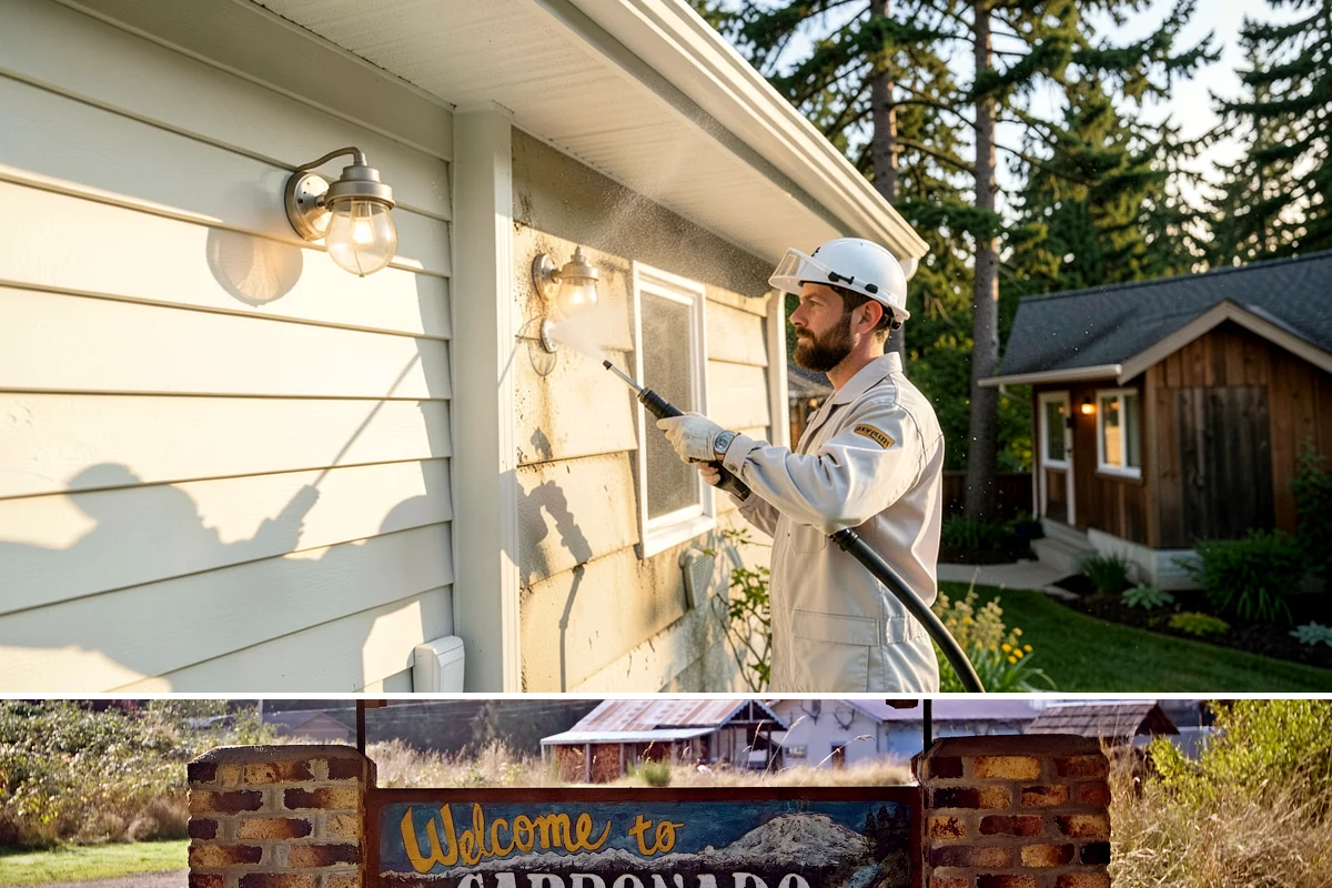 Full Exterior Cleaning Package in Carbonado, Pierce County, WA - A summer booking gives the whole property time to dry between stages and hold its clean finish.