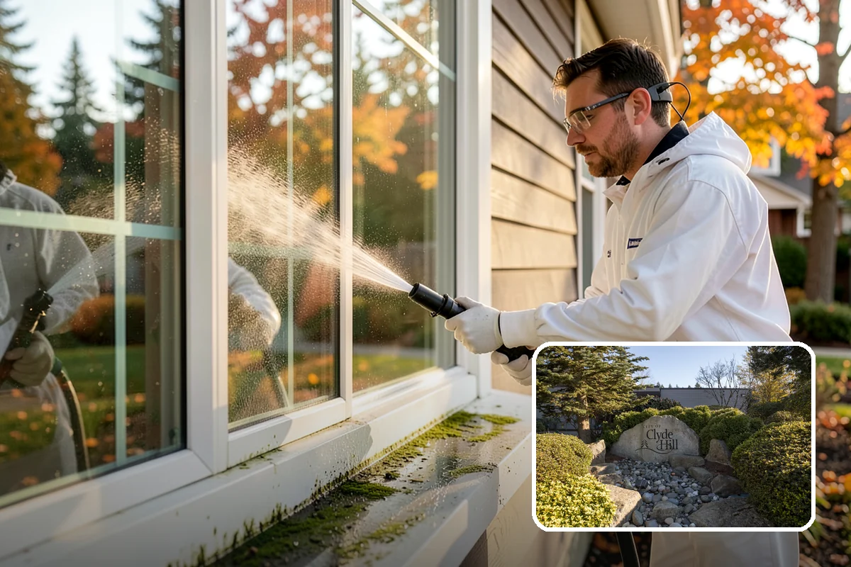 Full Exterior Cleaning Package in Clyde Hill, King County, WA - Covers the entire exterior in one coordinated project