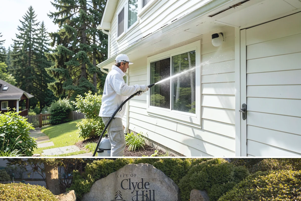 Full Exterior Cleaning Package in Clyde Hill, King County, WA - A summer booking gives the whole property time to dry between stages and hold its clean finish.