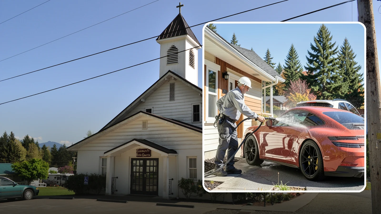 Full Exterior Cleaning Package in Concrete, Skagit County, WA - We clean every exterior surface, from roof and siding to driveway and walkways, for a top-to-bottom property reset.