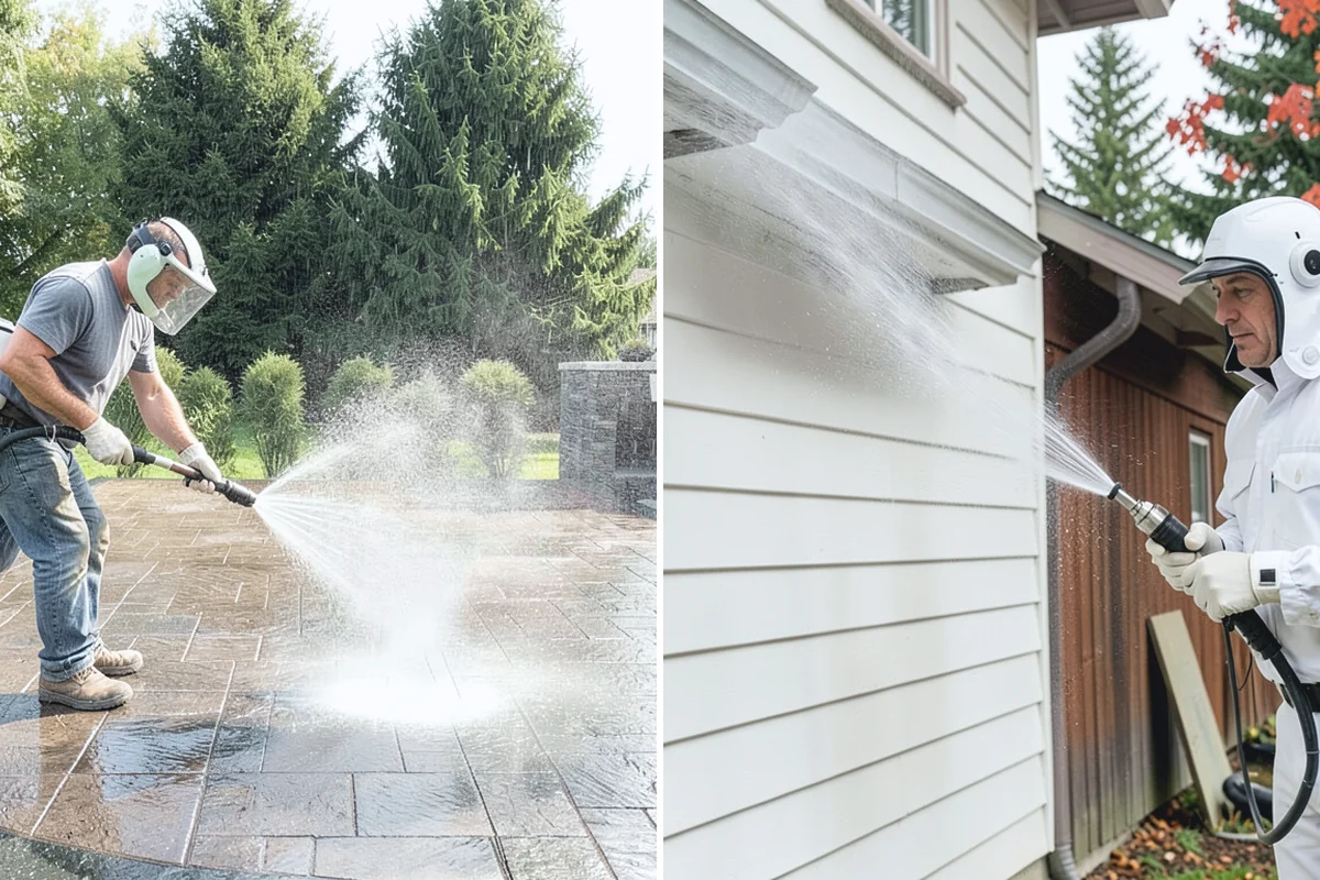 Full Exterior Cleaning Package in Coupeville, Island County, WA - Soft wash the roof and treat moss and streaking