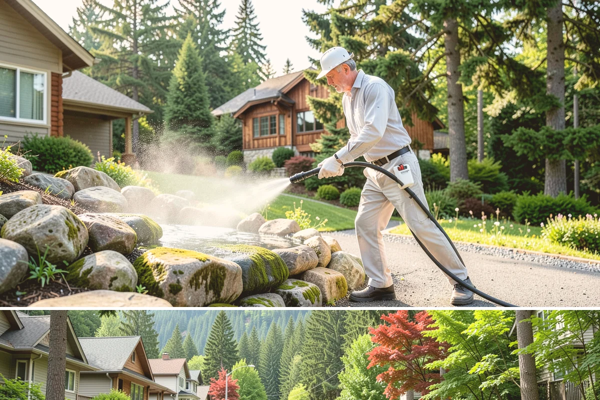 Full Exterior Cleaning Package in Darrington, Snohomish County, WA - A summer booking gives the whole property time to dry between stages and hold its clean finish.