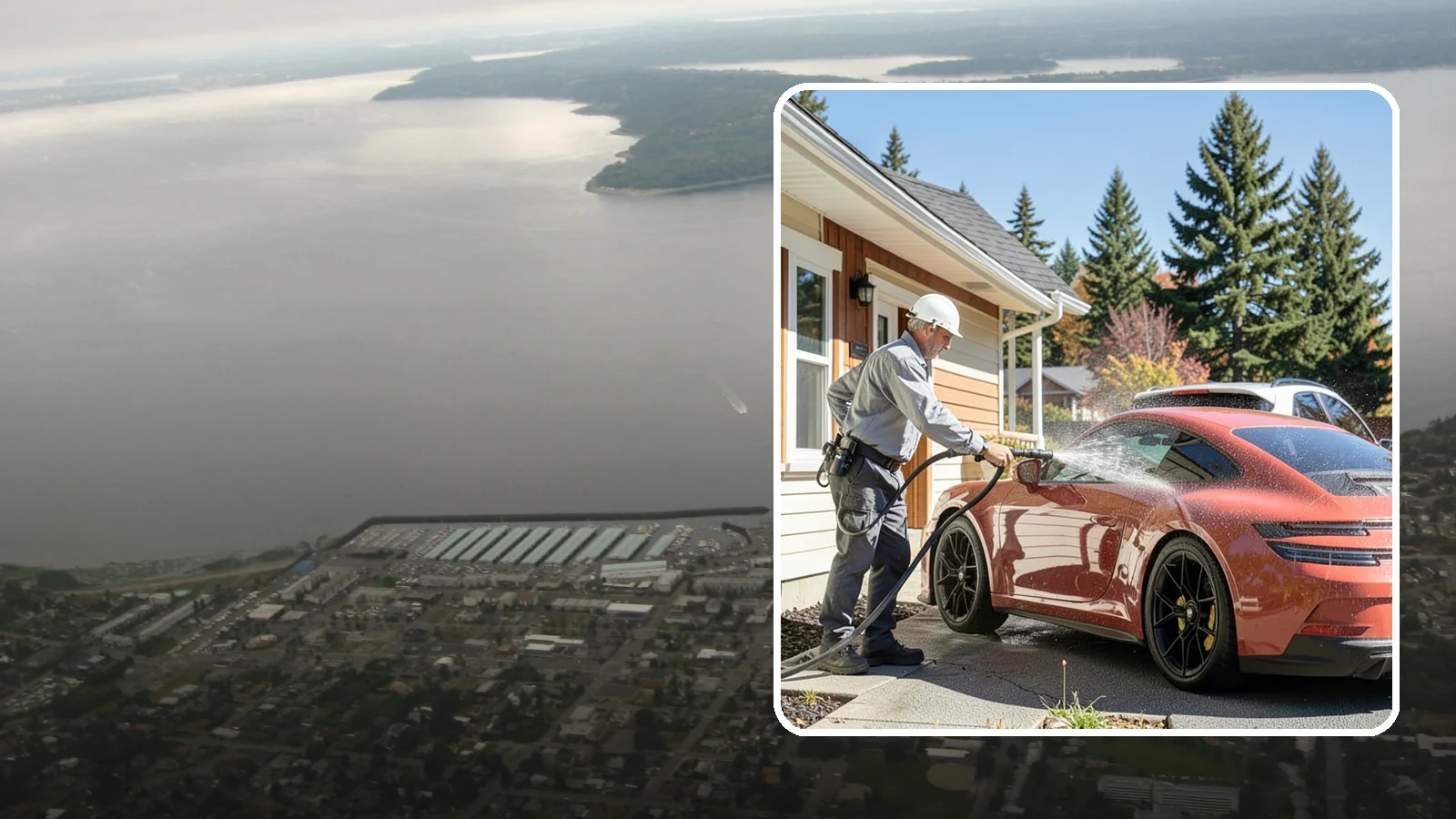 Full Exterior Cleaning Package in Des Moines, King County, WA - We clean every exterior surface, from roof and siding to driveway and walkways, for a top-to-bottom property reset.