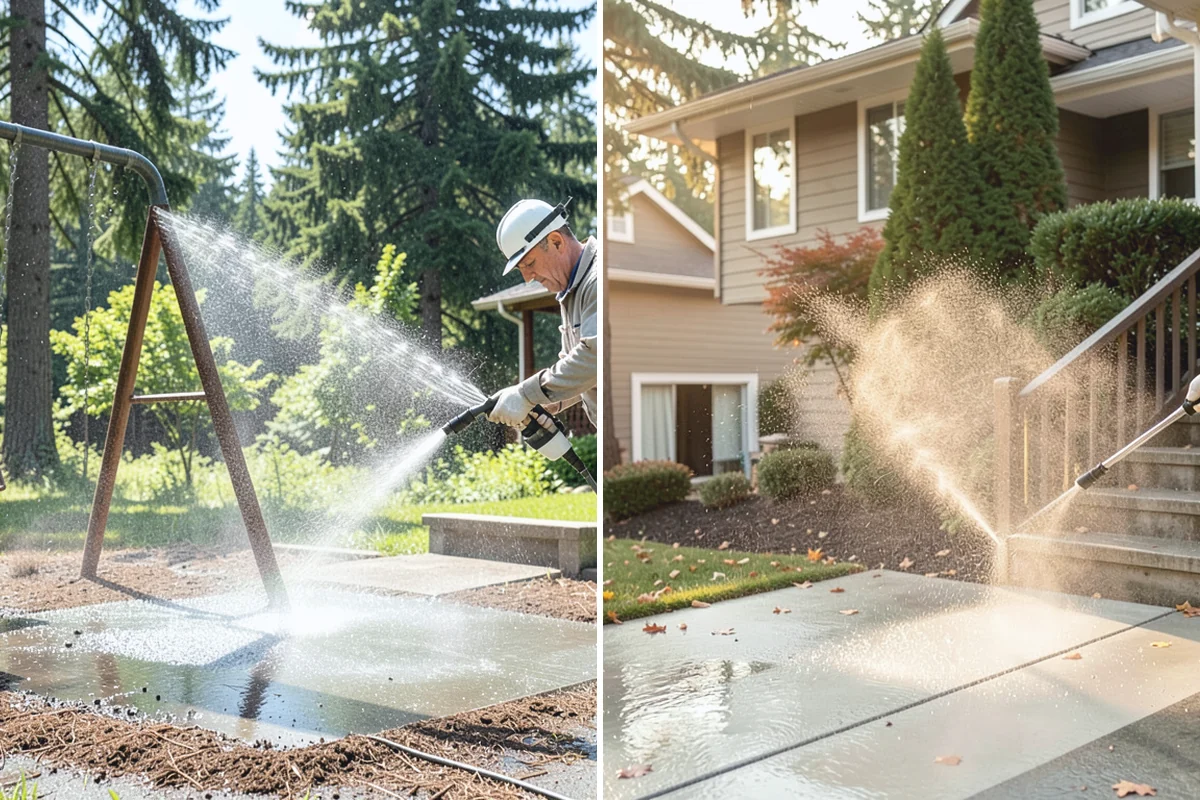 Full Exterior Cleaning Package in Des Moines, King County, WA - Soft wash the roof and treat moss and streaking