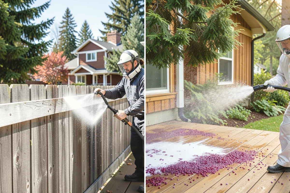 Full Exterior Cleaning Package in Duvall, King County, WA - Soft wash the roof and treat moss and streaking