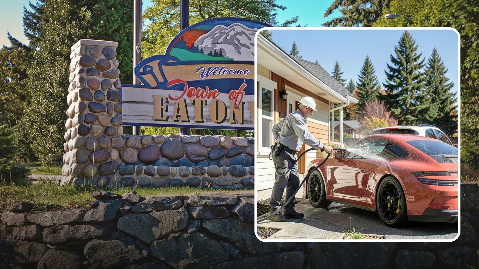 Full Exterior Cleaning Package in Eatonville, Pierce County, WA - We clean every exterior surface, from roof and siding to driveway and walkways, for a top-to-bottom property reset.