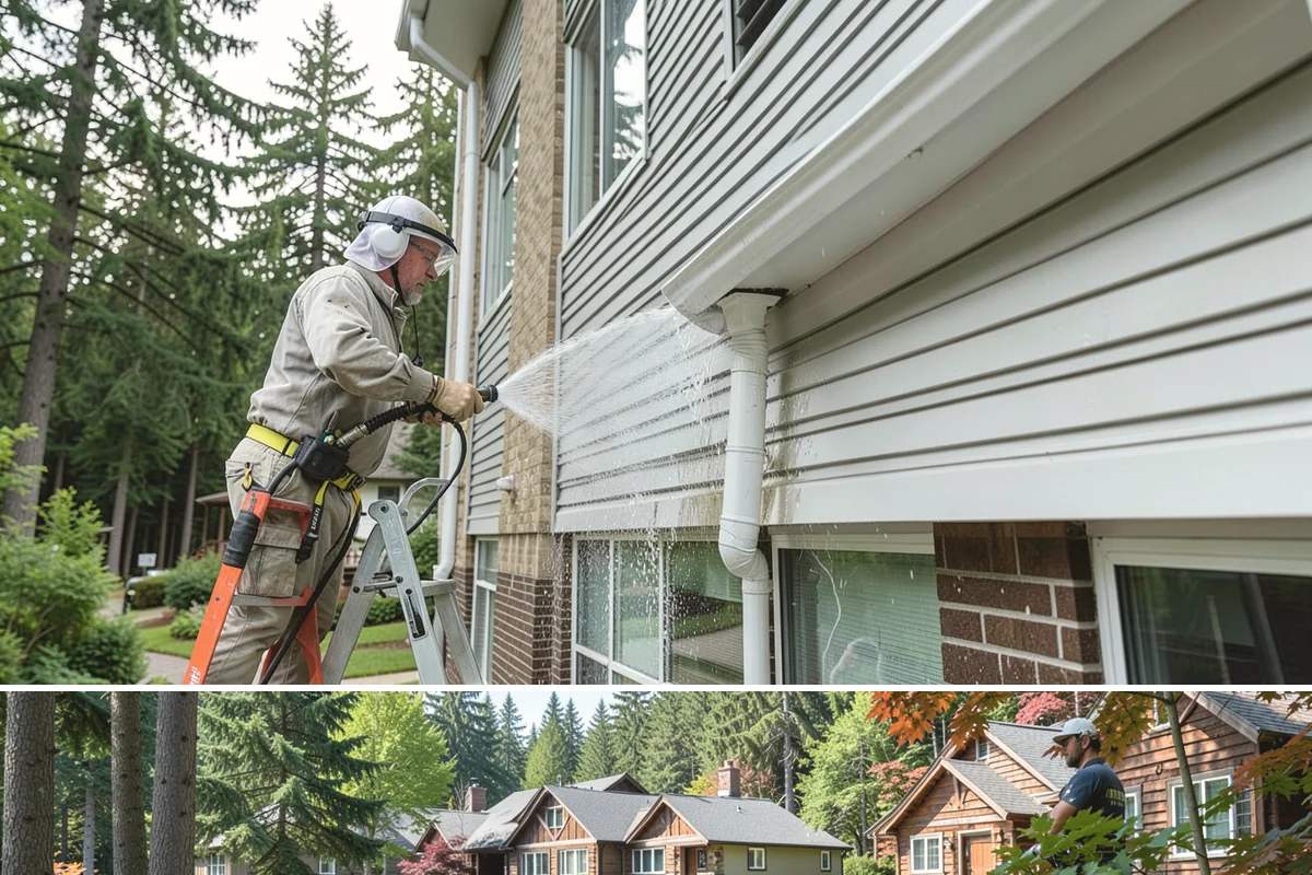 Full Exterior Cleaning Package in Edgewood, Pierce County, WA - A summer booking gives the whole property time to dry between stages and hold its clean finish.