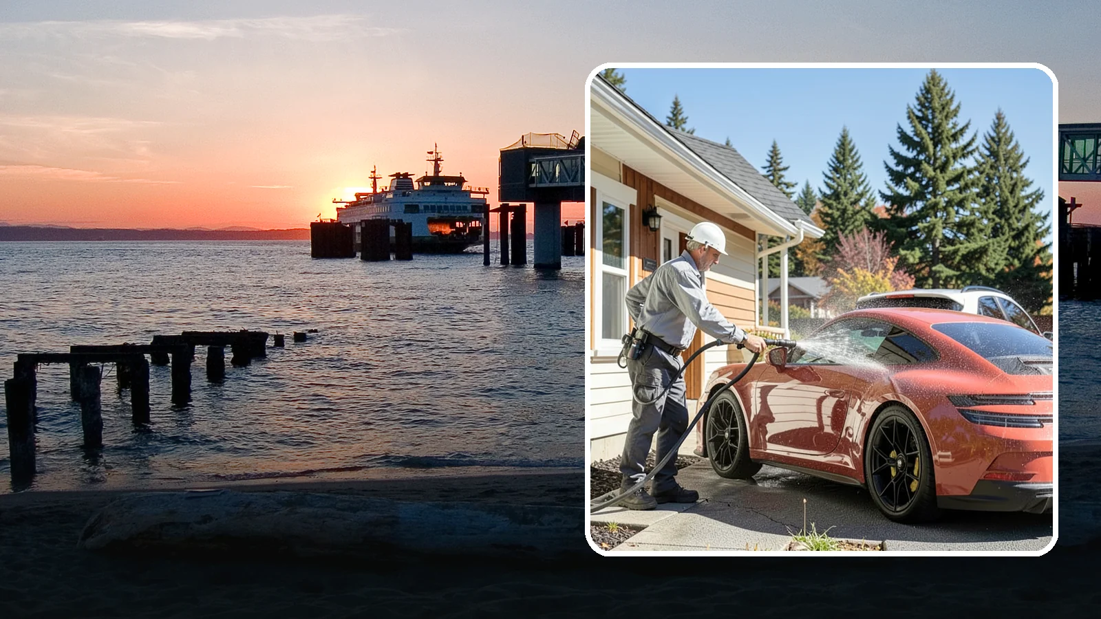 Full Exterior Cleaning Package in Edmonds, Snohomish County, WA - We clean every exterior surface, from roof and siding to driveway and walkways, for a top-to-bottom property reset.