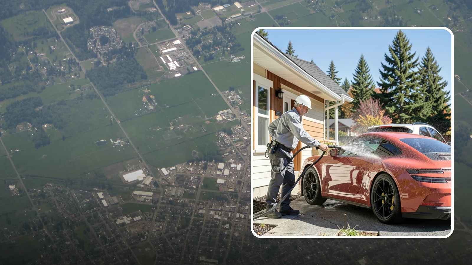 Full Exterior Cleaning Package in Enumclaw, King County, WA - We clean every exterior surface, from roof and siding to driveway and walkways, for a top-to-bottom property reset.