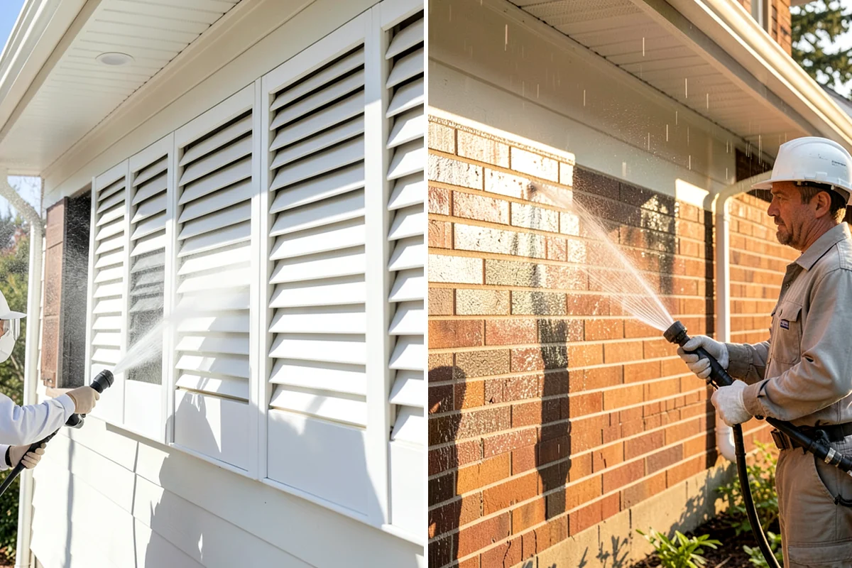 Full Exterior Cleaning Package in Enumclaw, King County, WA - Soft wash the roof and treat moss and streaking