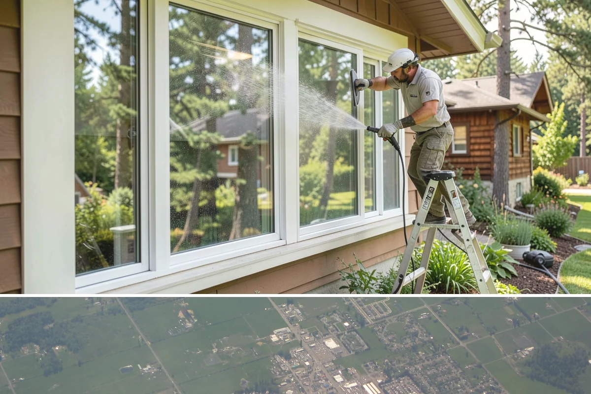 Full Exterior Cleaning Package in Enumclaw, King County, WA - A summer booking gives the whole property time to dry between stages and hold its clean finish.