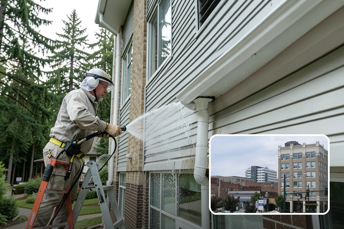 Full Exterior Cleaning Package in Everett, Snohomish County, WA - Covers the entire exterior in one coordinated project